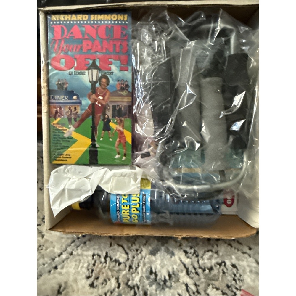 New Richard Simmons VHS Tapes Water Bottle Jump Rope NOS Fitness Guru TV Show